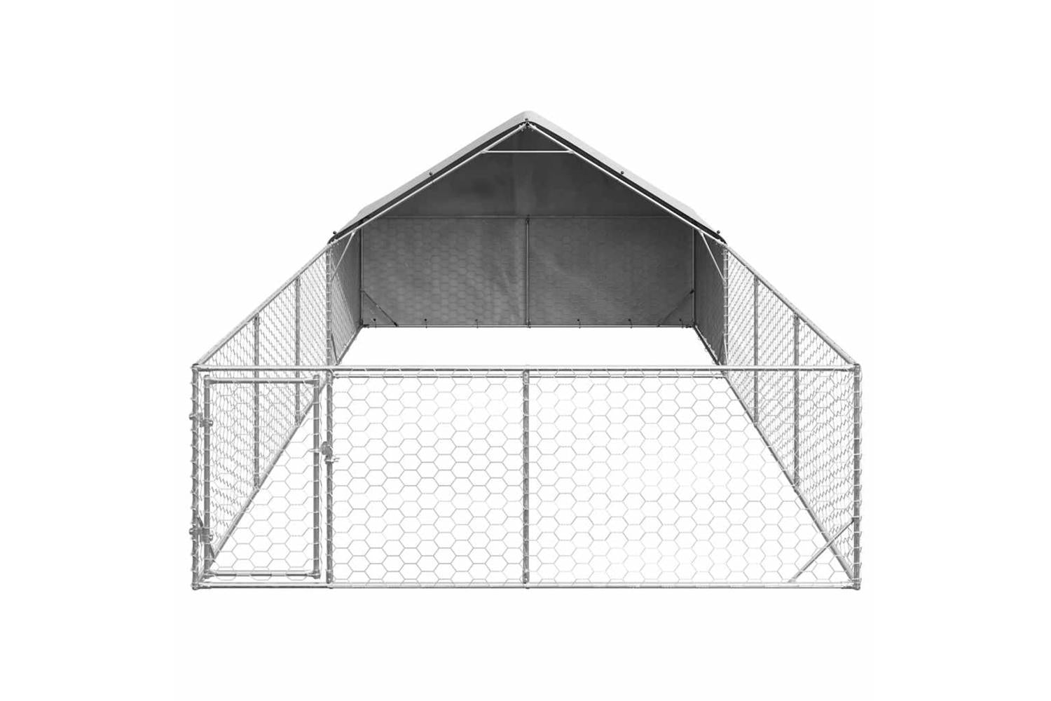 Outdoor Dog Kennel With Run 7x3x19 M Galvanised Steel-3