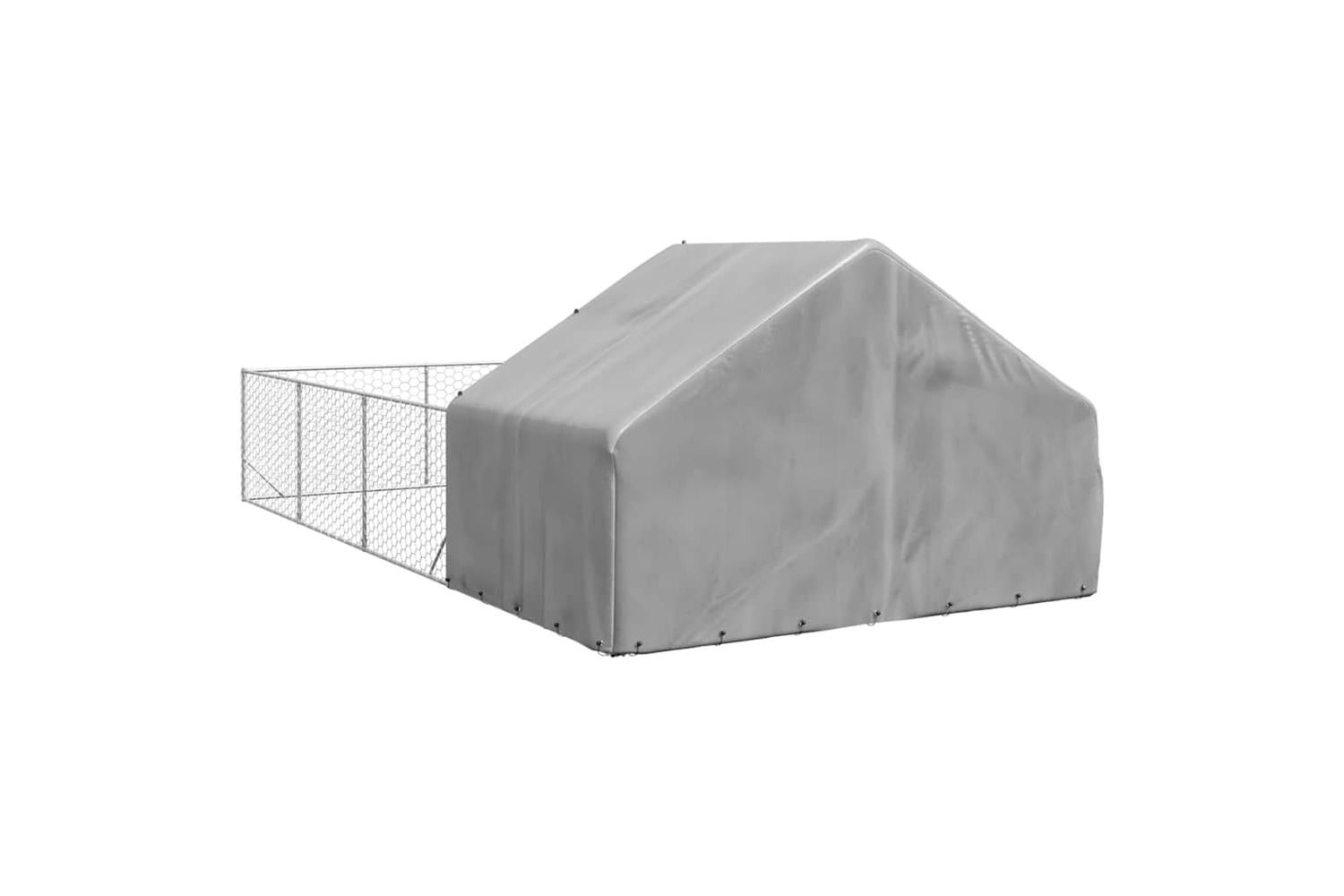 Outdoor Dog Kennel With Run 7x3x19 M Galvanised Steel-5