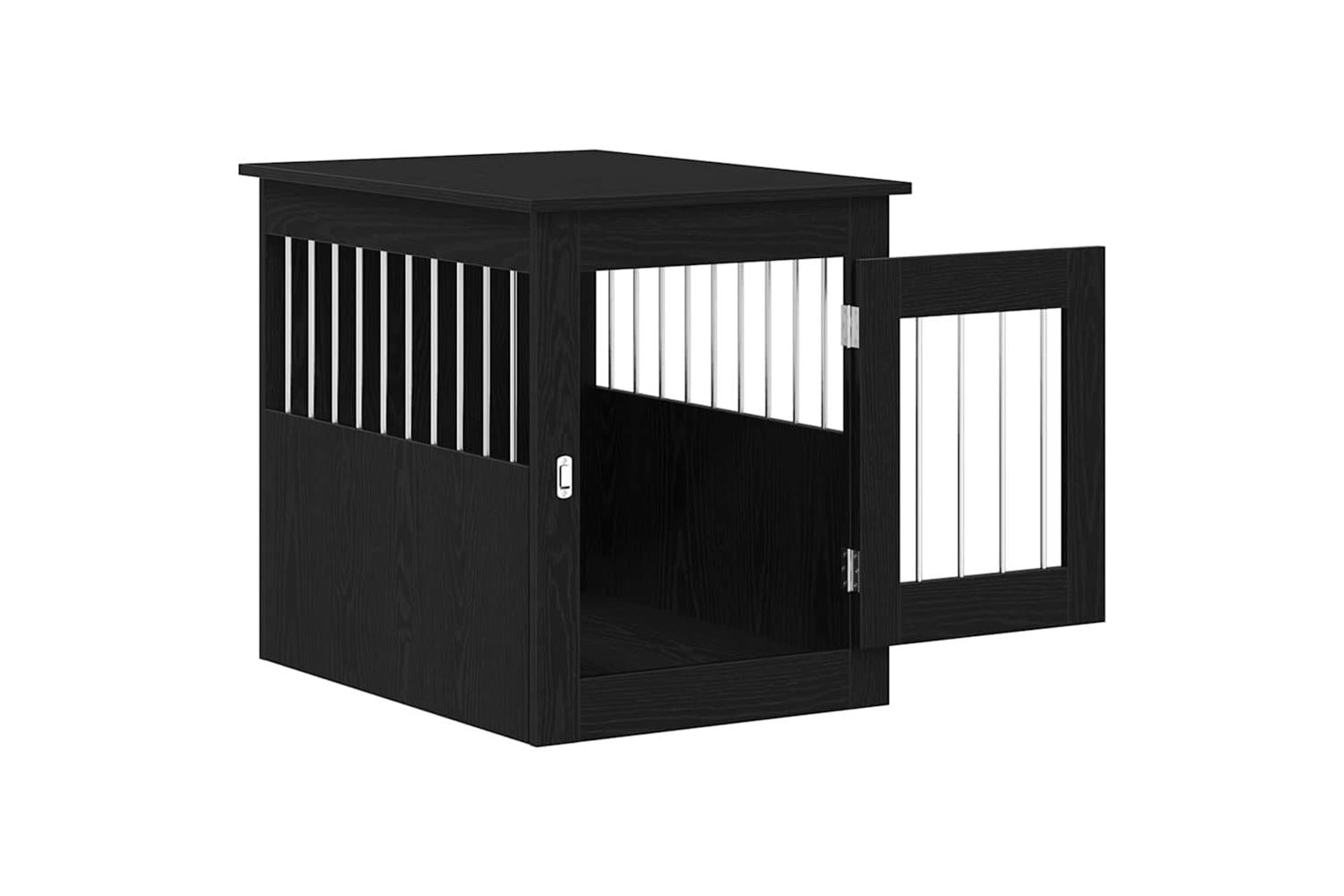 Dog Crate Furniture Black Oak 55x75x65 Cm Engineered Wood-5
