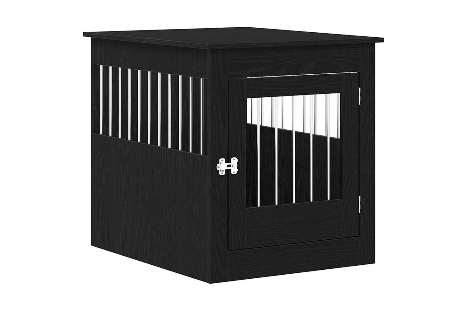 Dog Crate Furniture Black Oak 645x80x71 Cm Engineered Wood-2