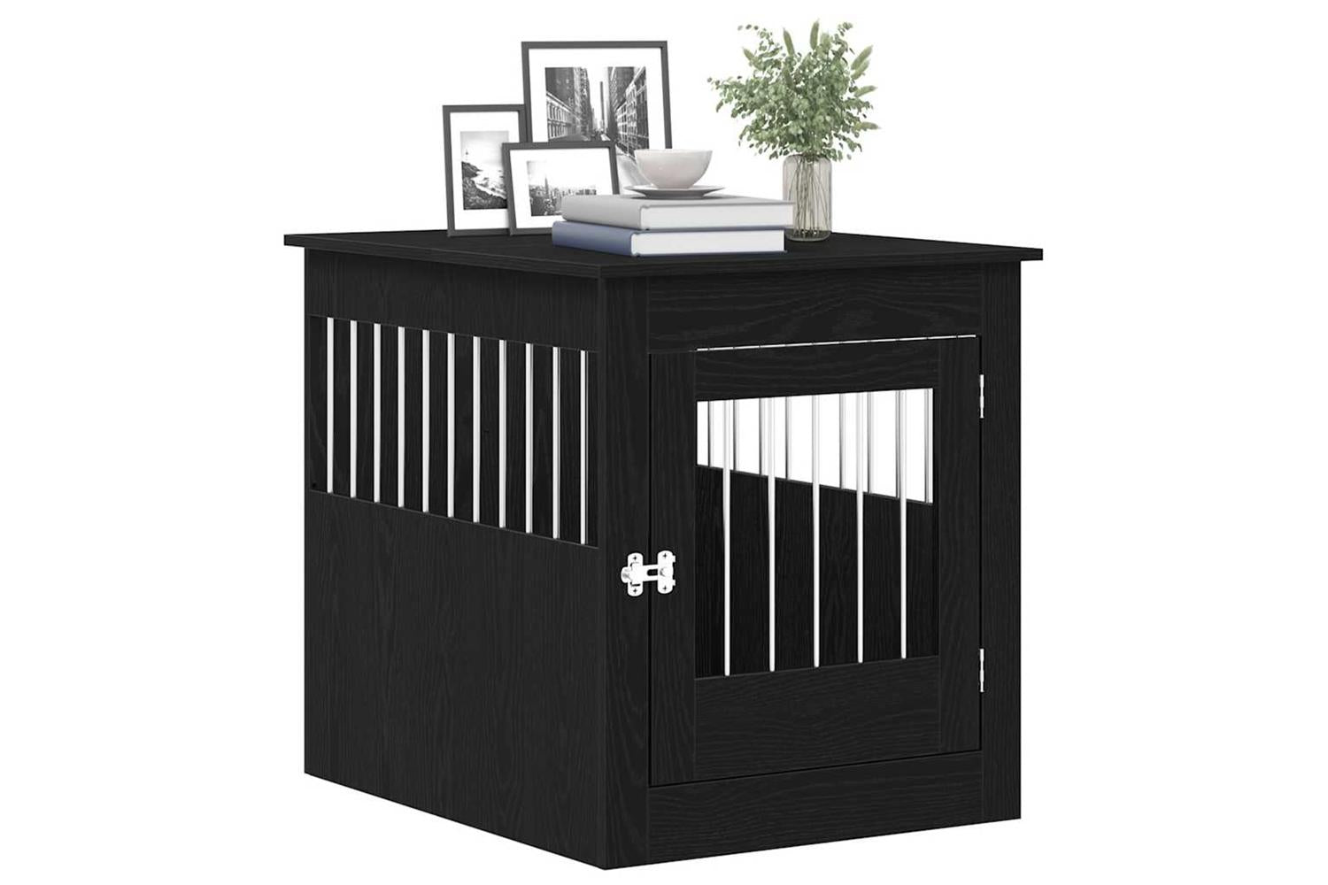 Dog Crate Furniture Black Oak 645x80x71 Cm Engineered Wood-4