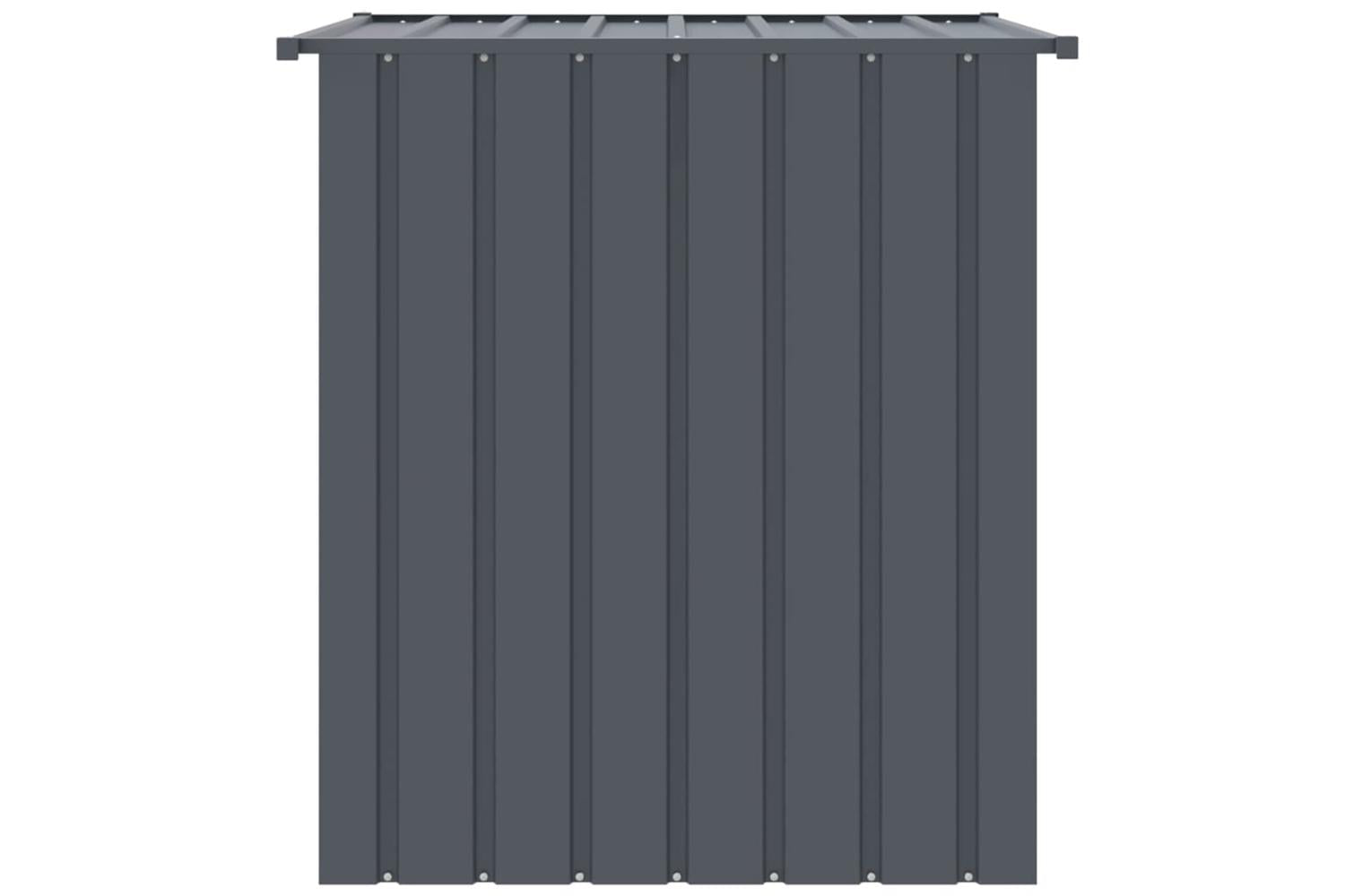 Dog House With Roof Black 110x103x109 Cm Galvanised Steel-4