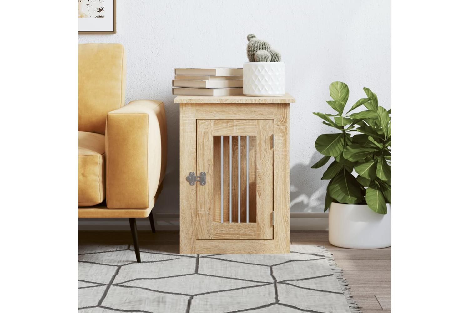 Dog Crate Furniture Sonoma Oak 45x62x59 Cm Engineered Wood-3