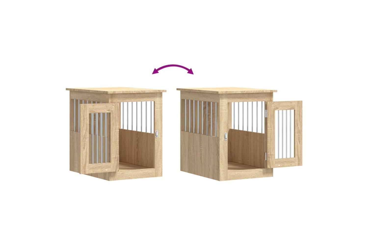 Dog Crate Furniture Sonoma Oak 45x62x59 Cm Engineered Wood-10