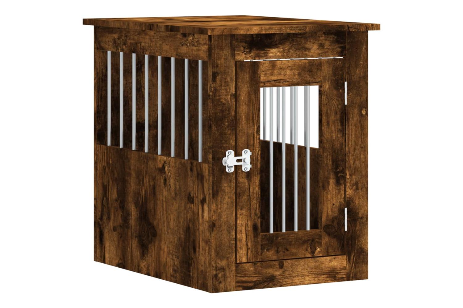 Dog Crate Furniture Smoked Oak 45x62x59 Cm Engineered Wood-2
