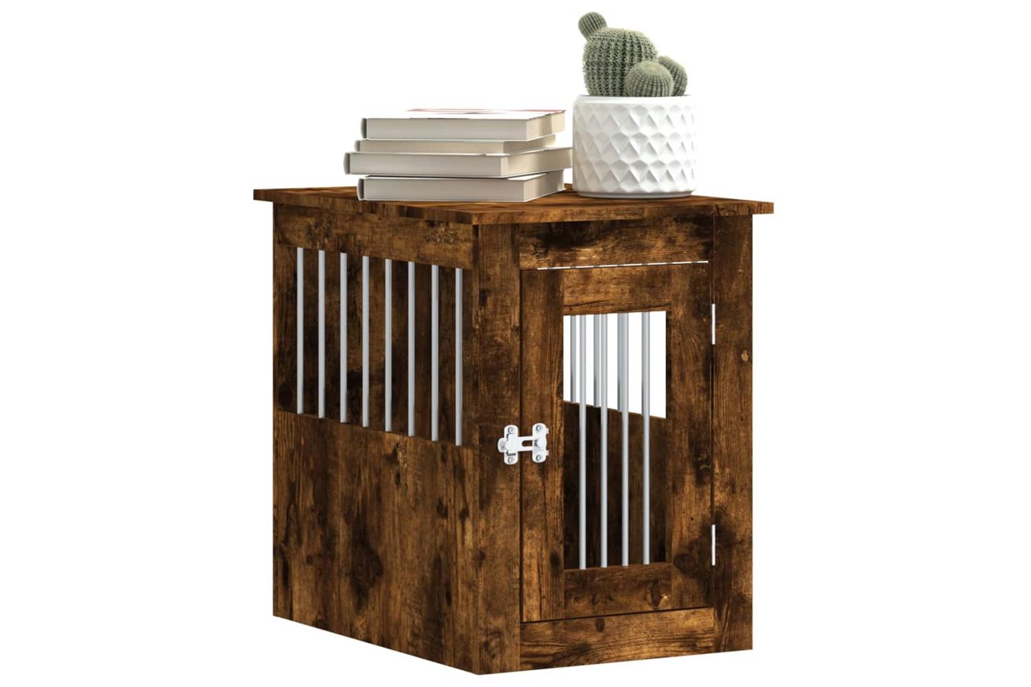 Dog Crate Furniture Smoked Oak 45x62x59 Cm Engineered Wood-4