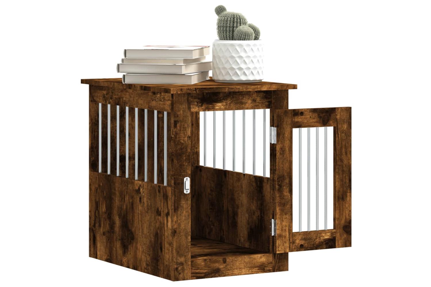 Dog Crate Furniture Smoked Oak 45x62x59 Cm Engineered Wood-5