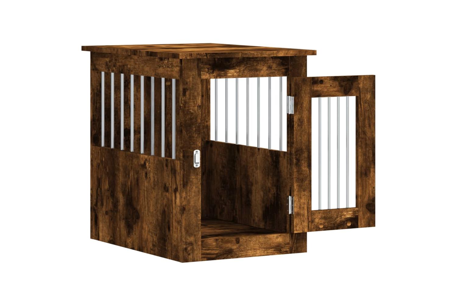 Dog Crate Furniture Smoked Oak 45x62x59 Cm Engineered Wood-6