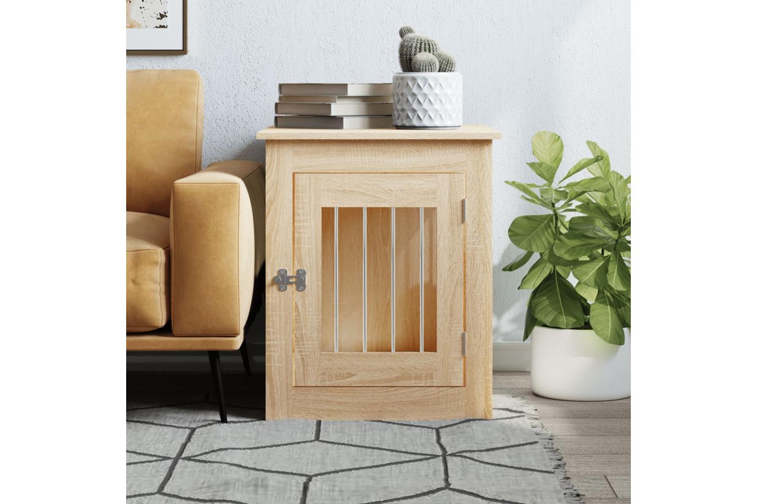 Dog Crate Furniture Sonoma Oak 55x75x65 Cm Engineered Wood-3