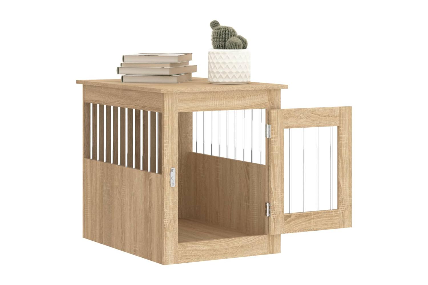 Dog Crate Furniture Sonoma Oak 55x75x65 Cm Engineered Wood-5