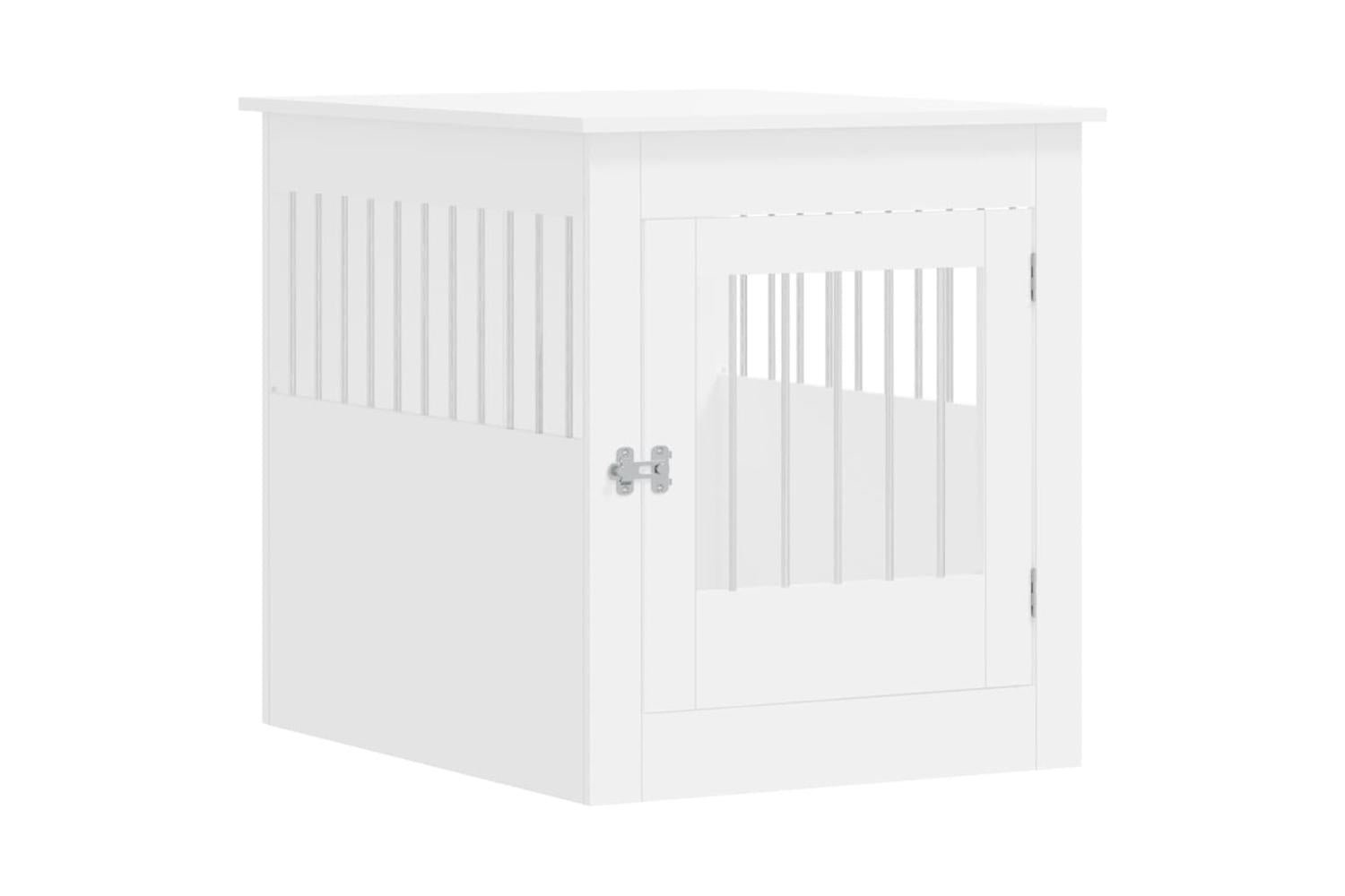 Dog Crate Furniture White 645x80x71 Cm Engineered Wood-2