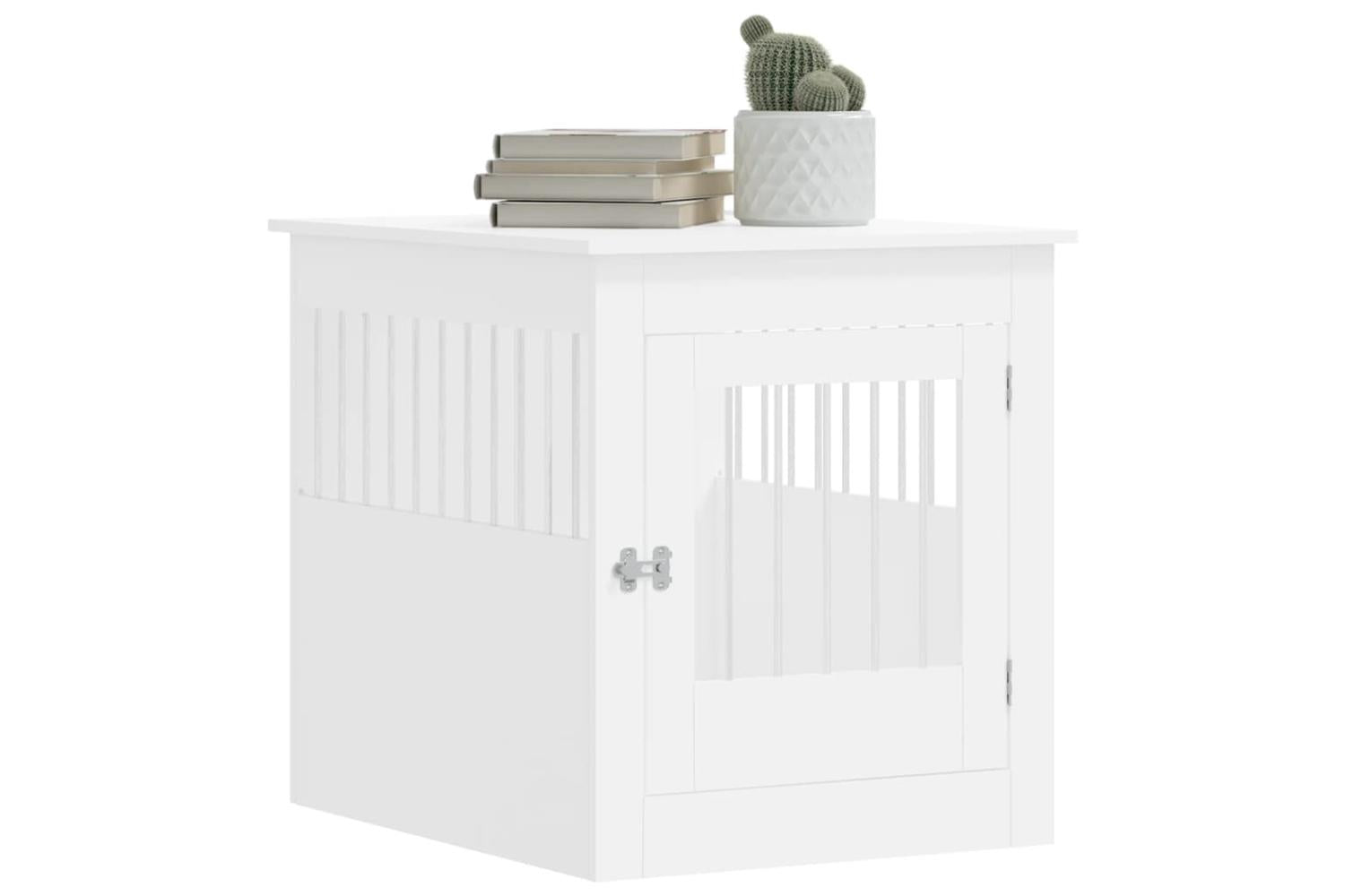 Dog Crate Furniture White 645x80x71 Cm Engineered Wood-4