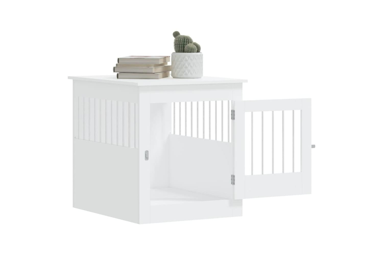 Dog Crate Furniture White 645x80x71 Cm Engineered Wood-5