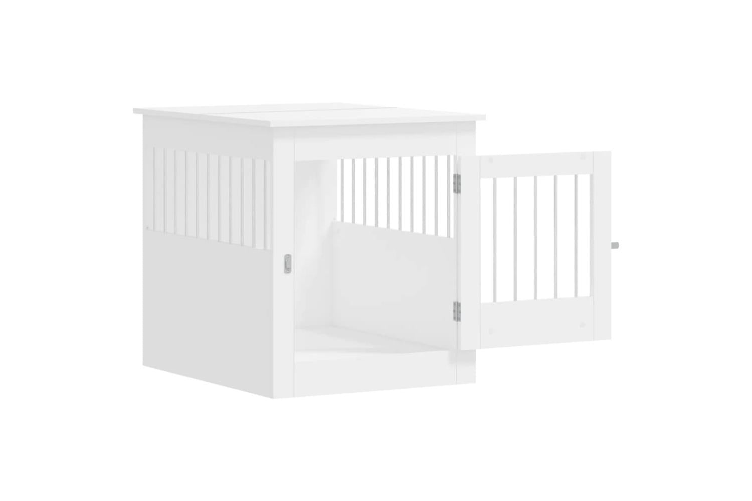 Dog Crate Furniture White 645x80x71 Cm Engineered Wood-6