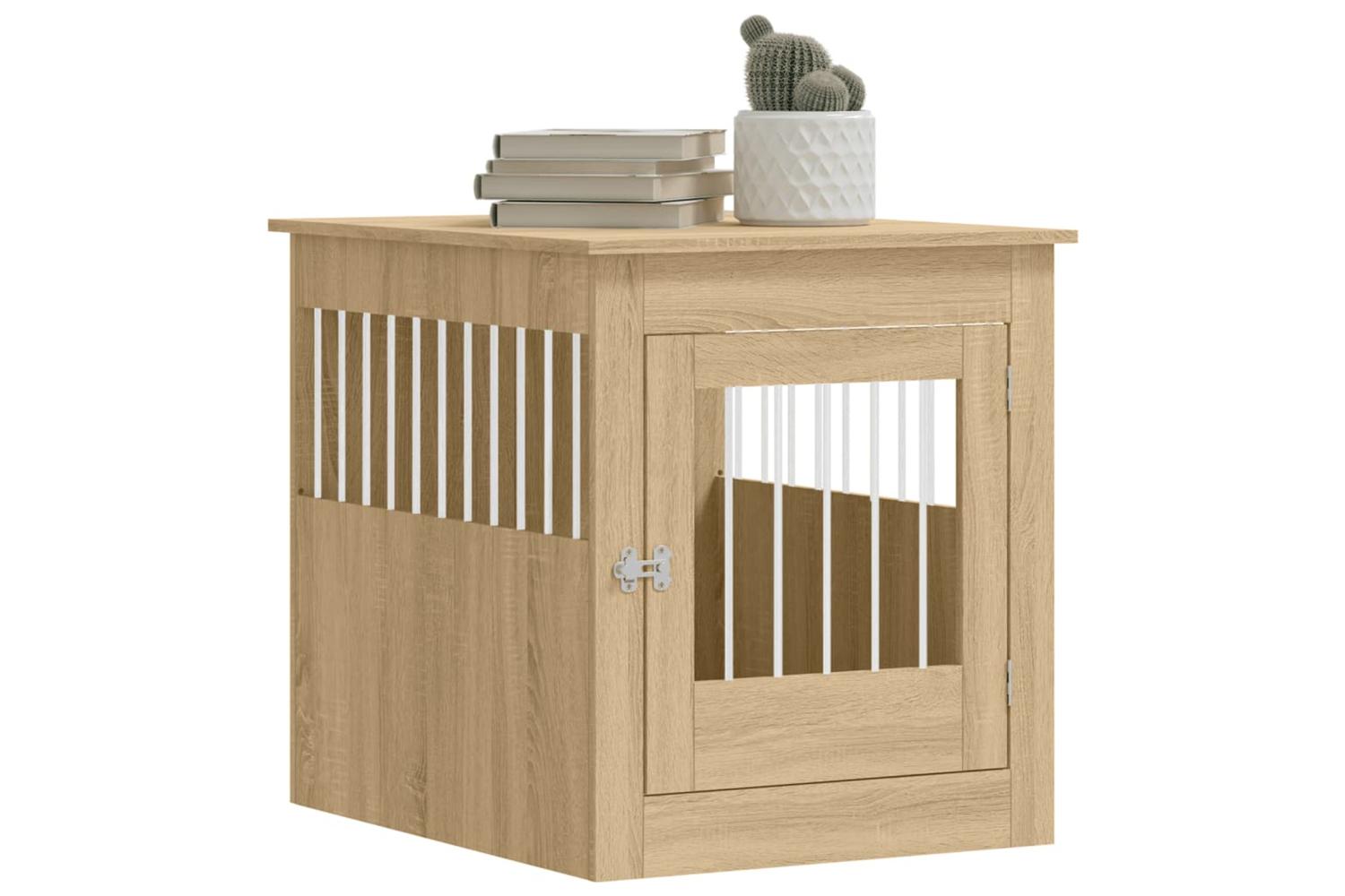 Dog Crate Furniture Sonoma Oak 645x80x71 Cm Engineered Wood-4
