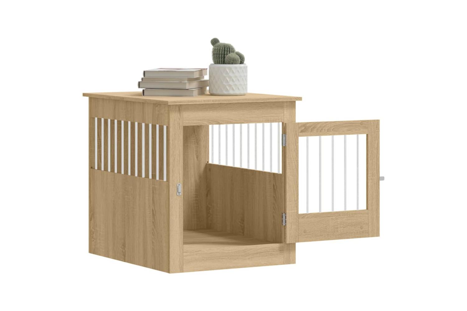 Dog Crate Furniture Sonoma Oak 645x80x71 Cm Engineered Wood-5