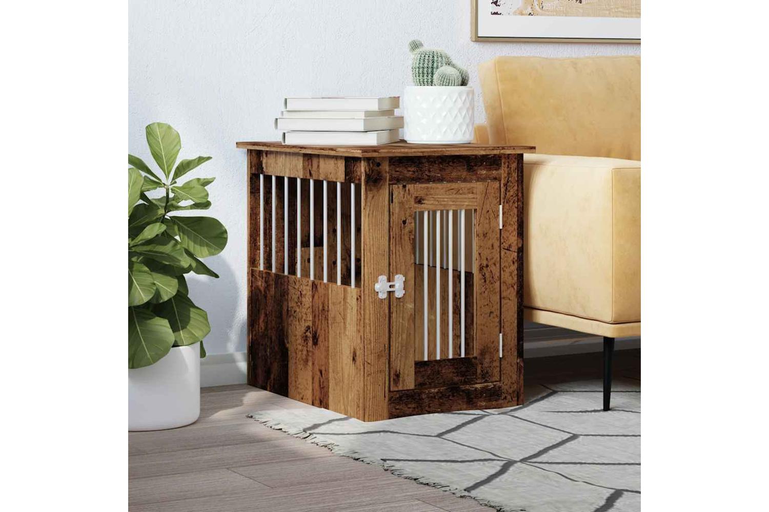 Dog Crate Furniture Old Wood 45x62x59 Cm Engineered Wood-3