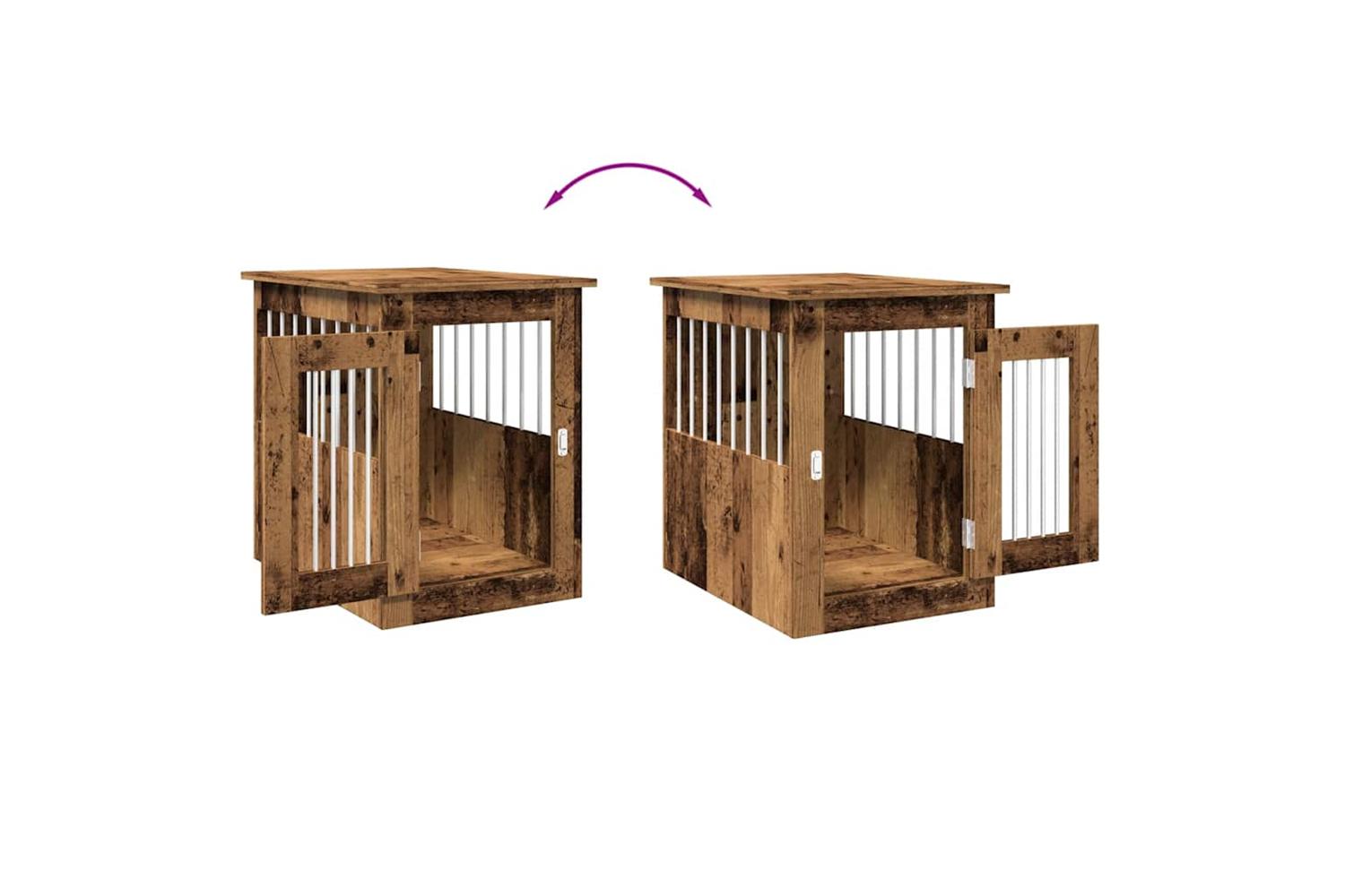 Dog Crate Furniture Old Wood 45x62x59 Cm Engineered Wood-8