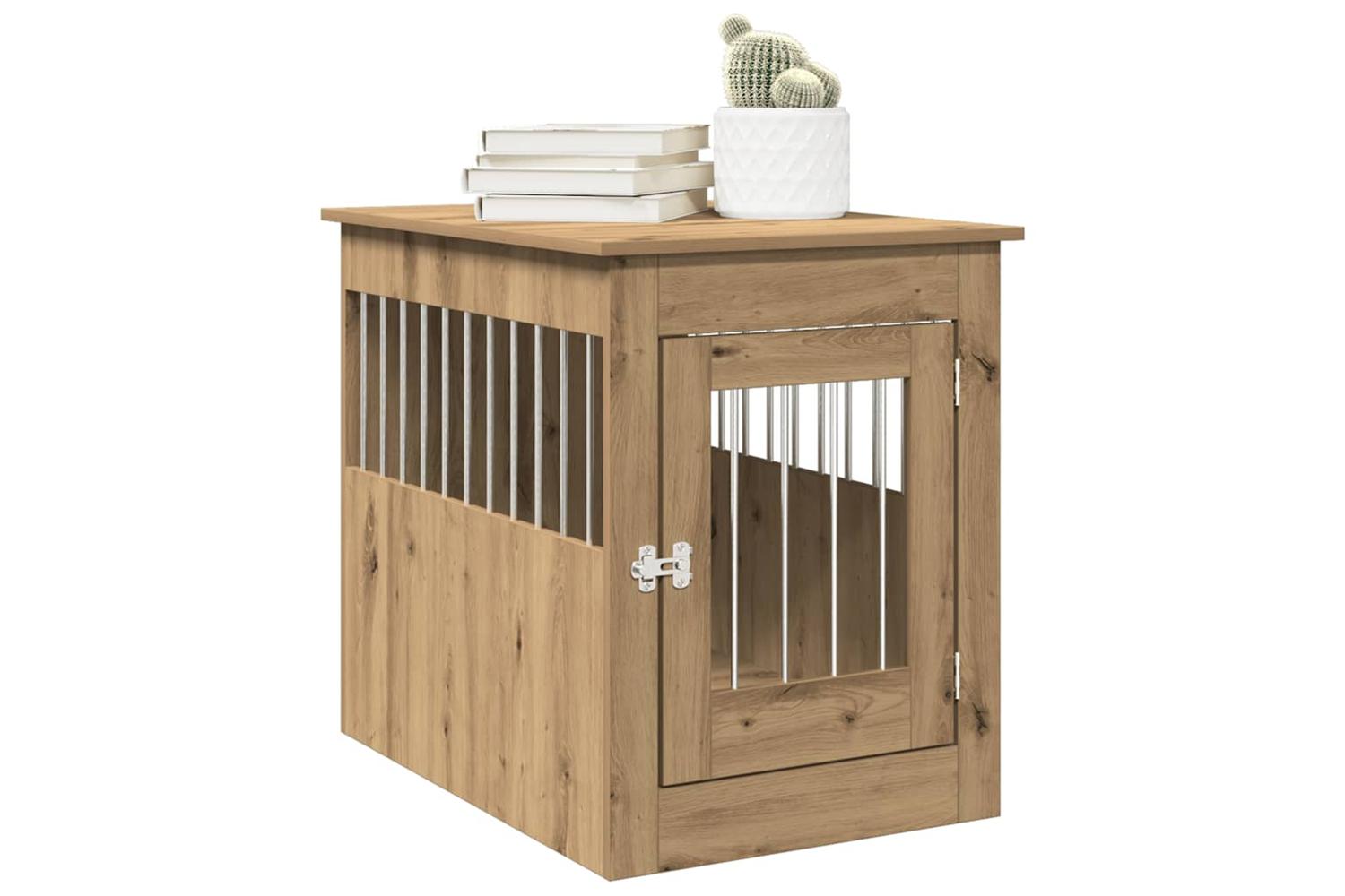 Dog Crate Furniture Artisan Oak 55x80x68 Cm Engineered Wood-3