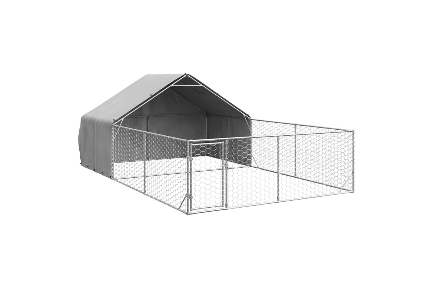 Outdoor Dog Kennel With Run 6x3x19 M Galvanised Steel-2