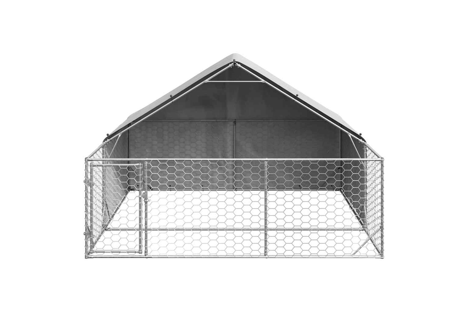 Outdoor Dog Kennel With Run 3x3x19 M Galvanised Steel-3