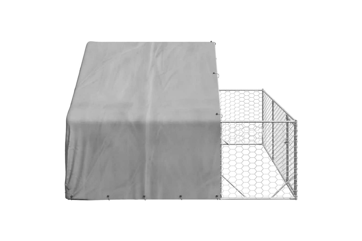 Outdoor Dog Kennel With Run 3x3x19 M Galvanised Steel-4