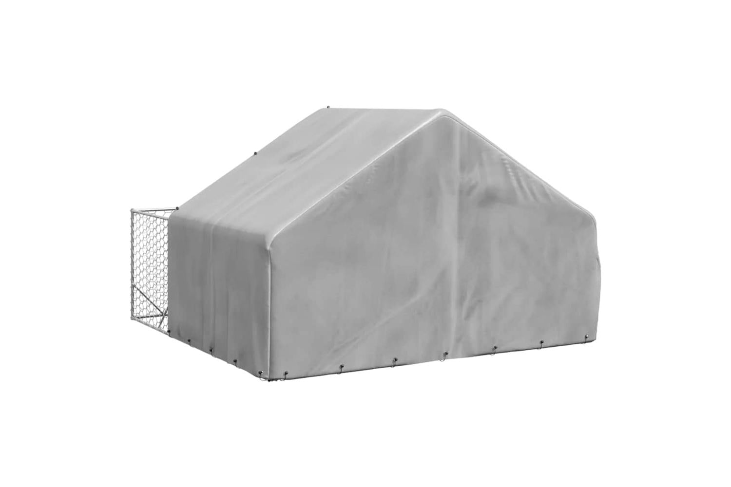 Outdoor Dog Kennel With Run 3x3x19 M Galvanised Steel-5