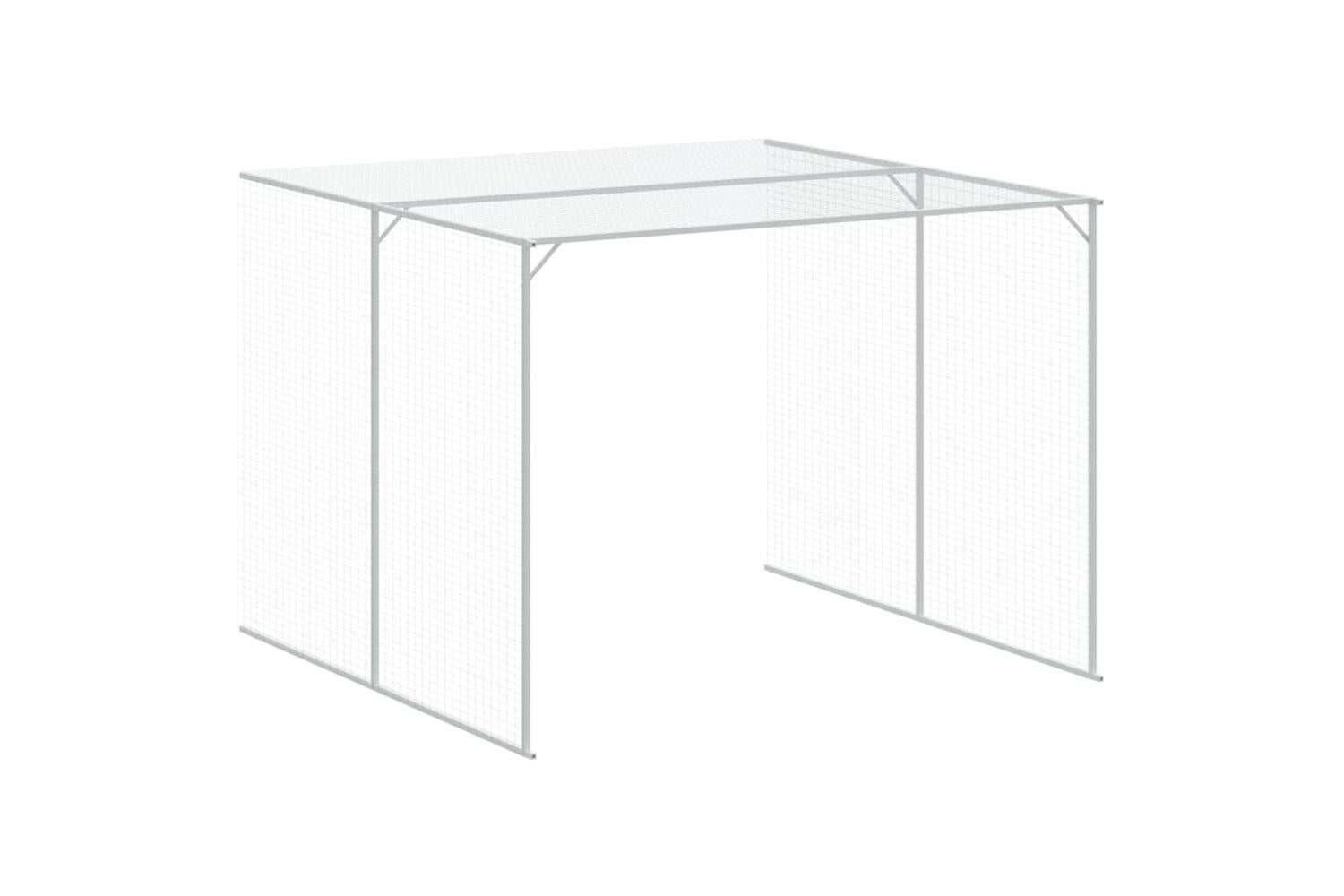 Dog House With Run Anthracite 214x1069x181 Cm Galvanised Steel-7