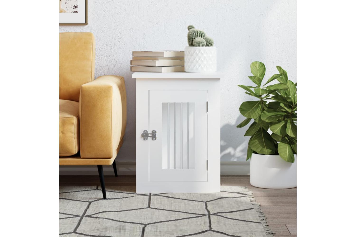 Dog Crate Furniture White 45x62x59 Cm Engineered Wood-3