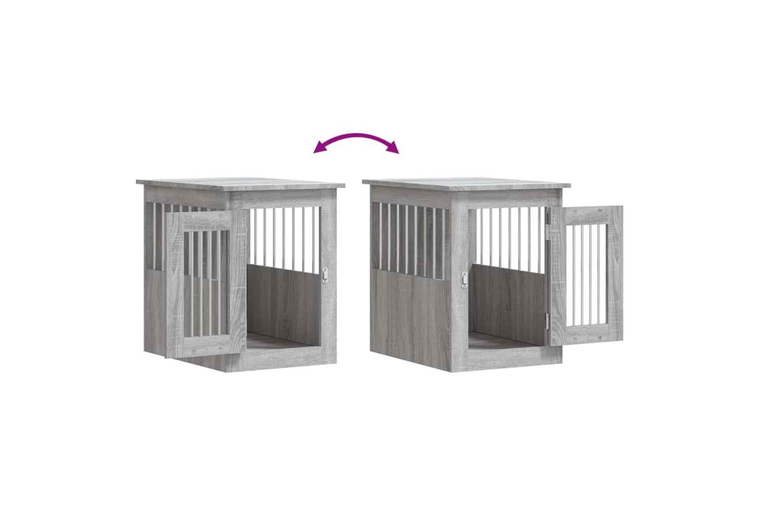 Dog Crate Furniture Grey Sonoma 45x62x59 Cm Engineered Wood-10