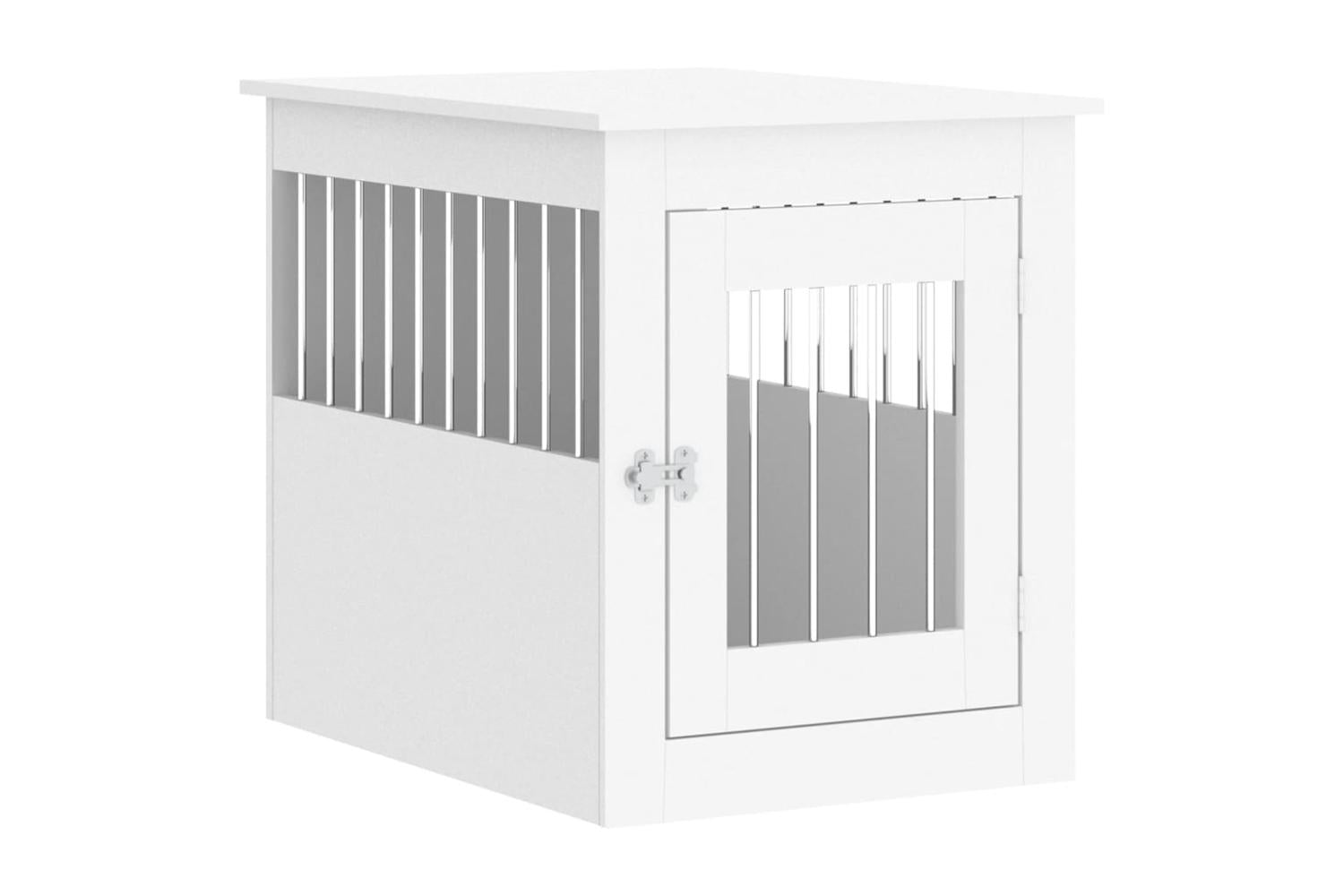 Dog Crate Furniture White 55x75x65 Cm Engineered Wood-2
