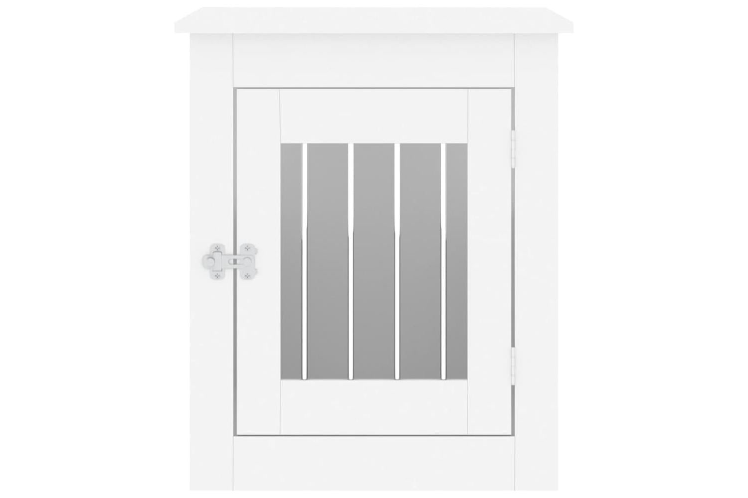 Dog Crate Furniture White 55x75x65 Cm Engineered Wood-7