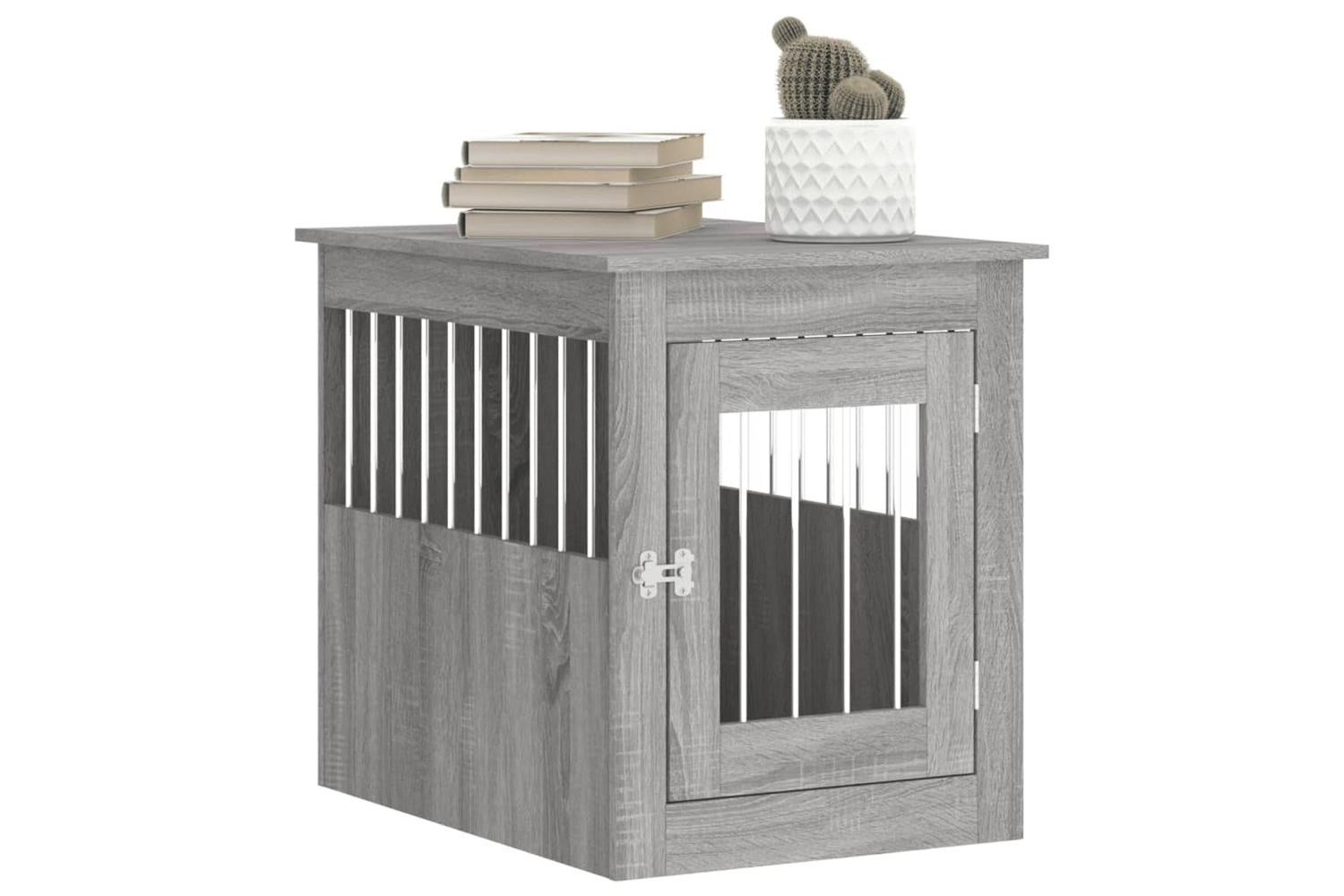 Dog Crate Furniture Grey Sonoma 55x75x65 Cm Engineered Wood-4