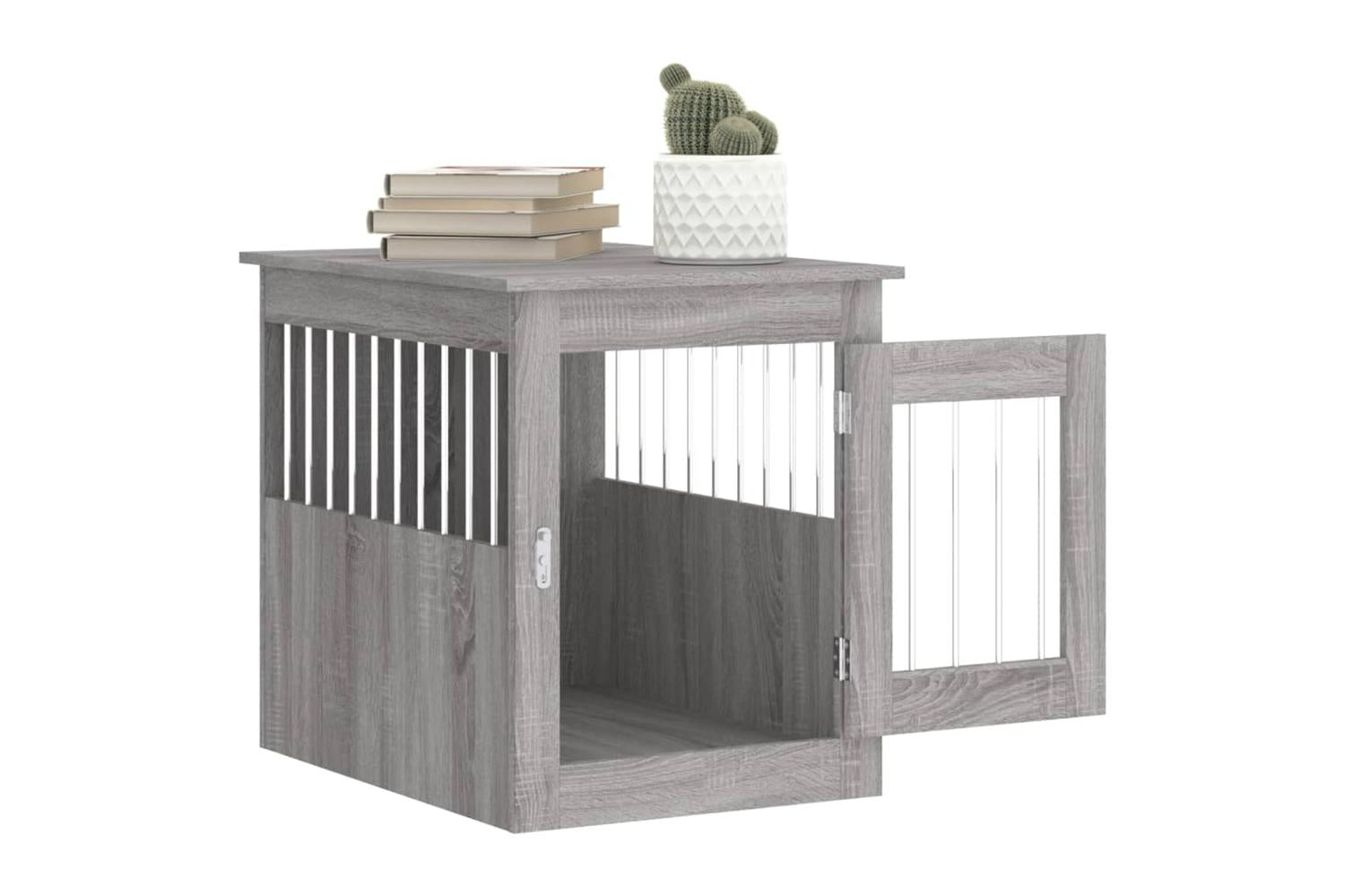 Dog Crate Furniture Grey Sonoma 55x75x65 Cm Engineered Wood-5