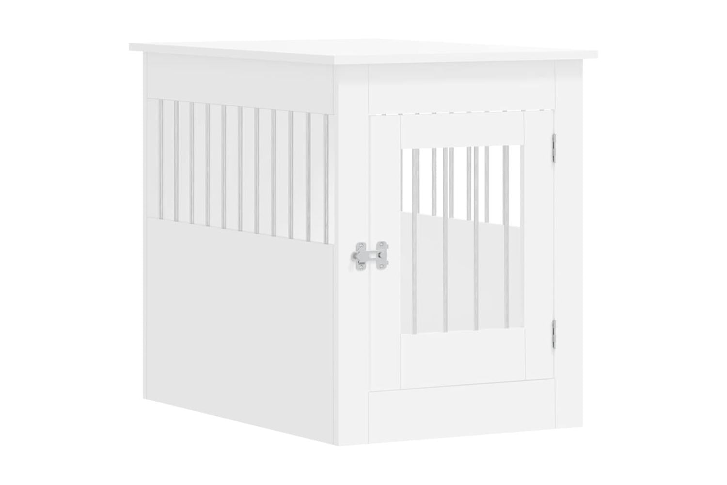 Dog Crate Furniture White 55x80x68 Cm Engineered Wood-2