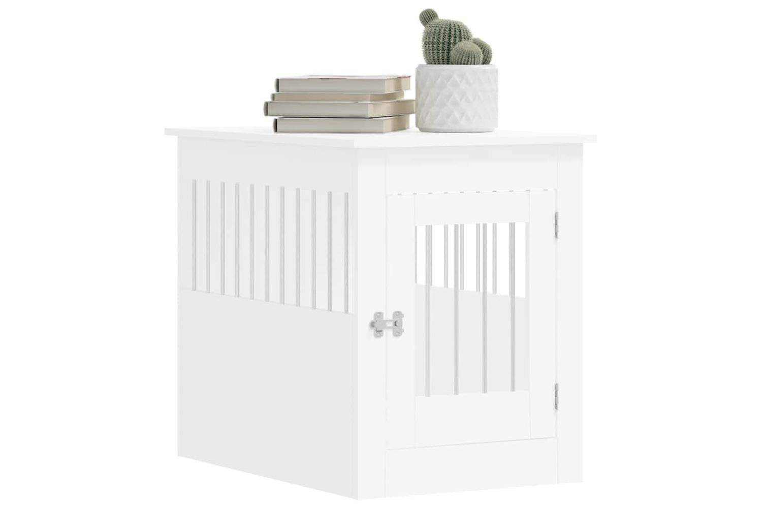 Dog Crate Furniture White 55x80x68 Cm Engineered Wood-4