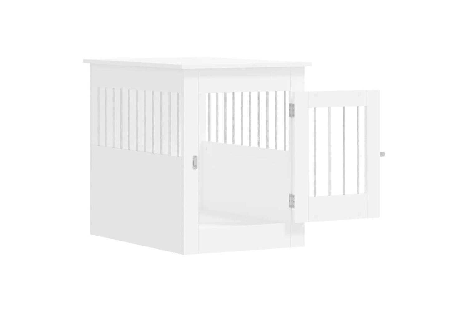 Dog Crate Furniture White 55x80x68 Cm Engineered Wood-6