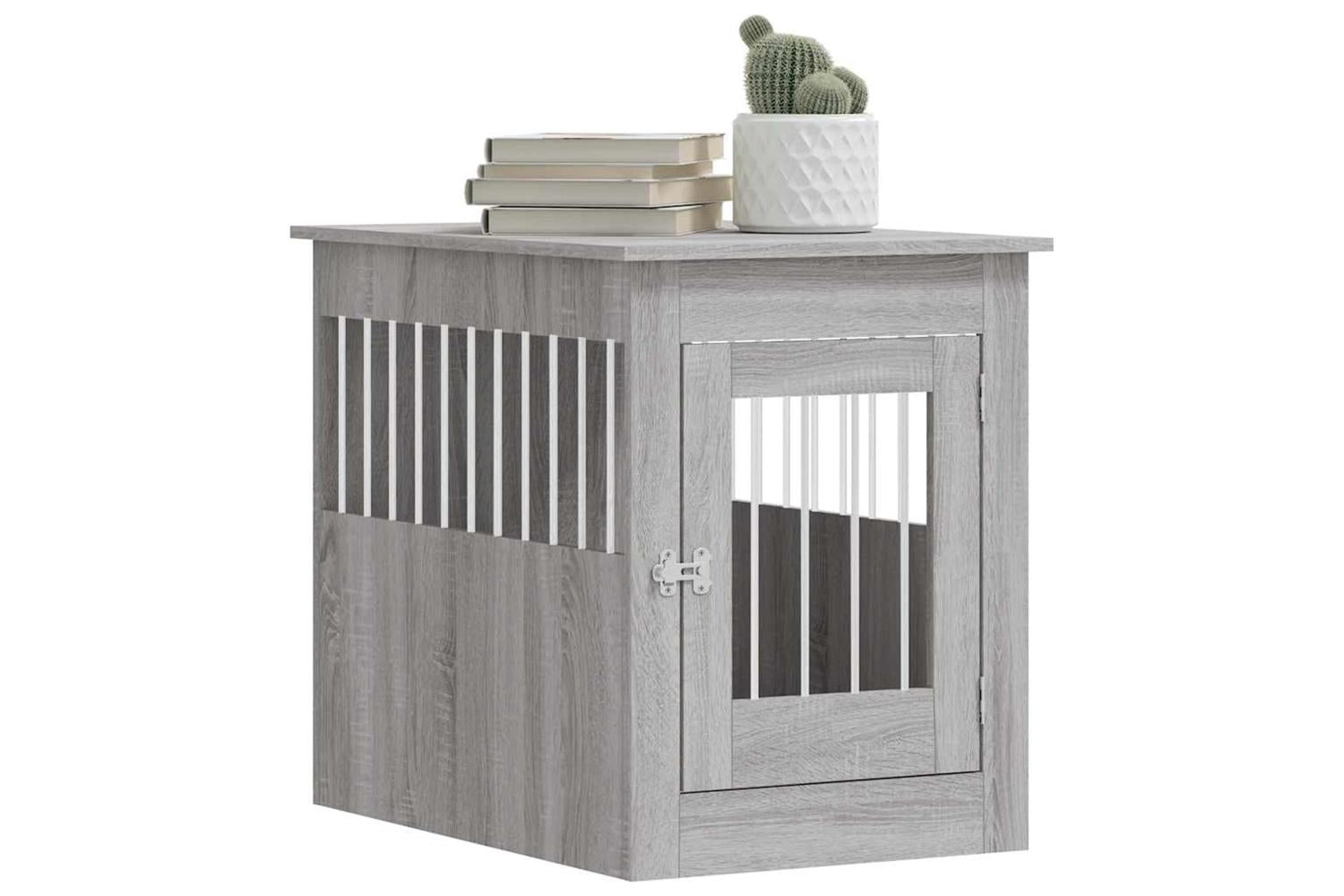 Dog Crate Furniture Grey Sonoma 55x80x68 Cm Engineered Wood-4