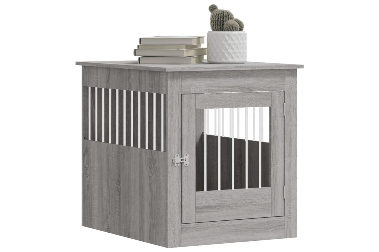 Dog Crate Furniture Grey Sonoma 645x80x71 Cm Engineered Wood-4
