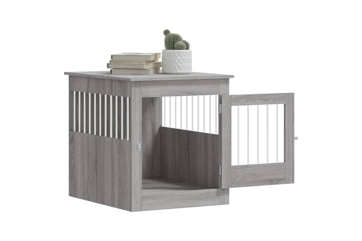 Dog Crate Furniture Grey Sonoma 645x80x71 Cm Engineered Wood-5