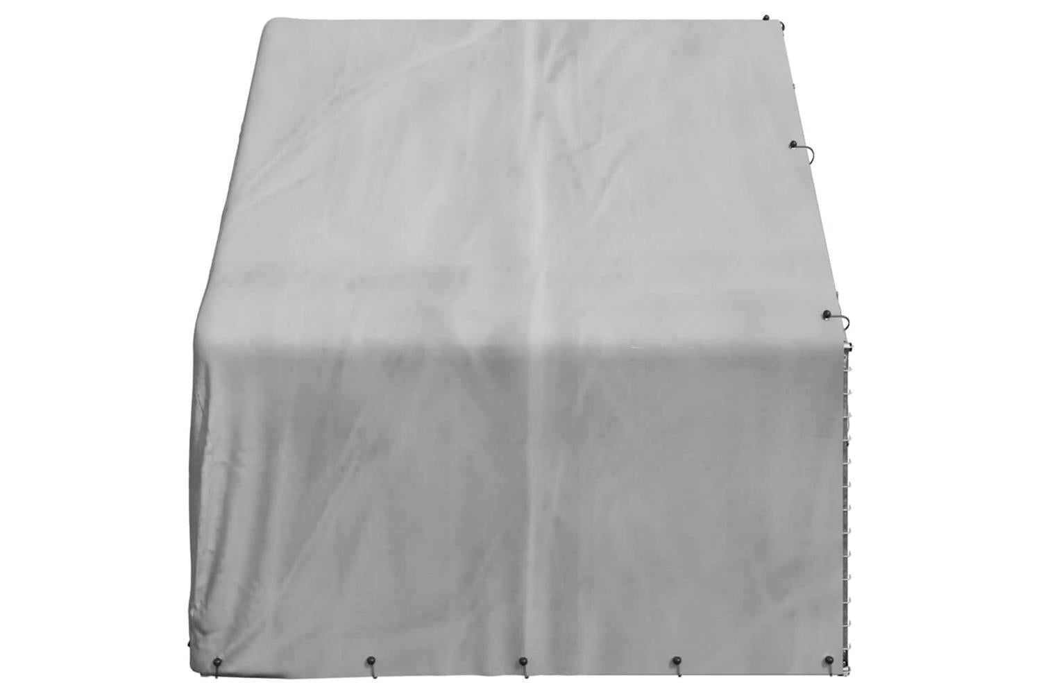 Outdoor Dog Kennel With Cover 3x2x19 M Galvanised Steel-4