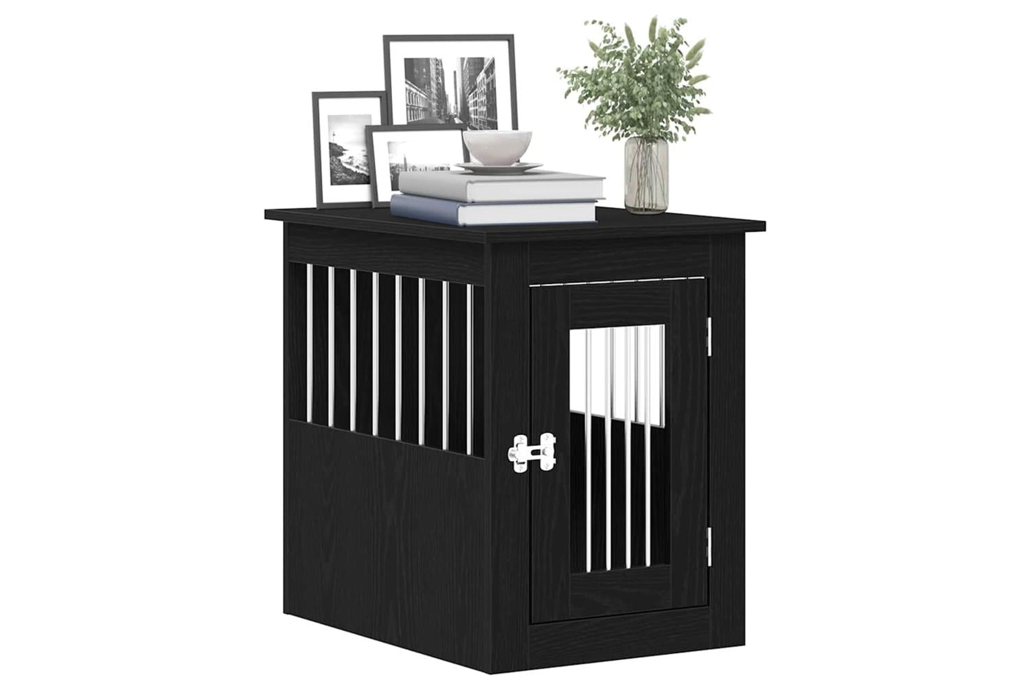 Dog Crate Furniture Black Oak 45x62x59 Cm Engineered Wood-4