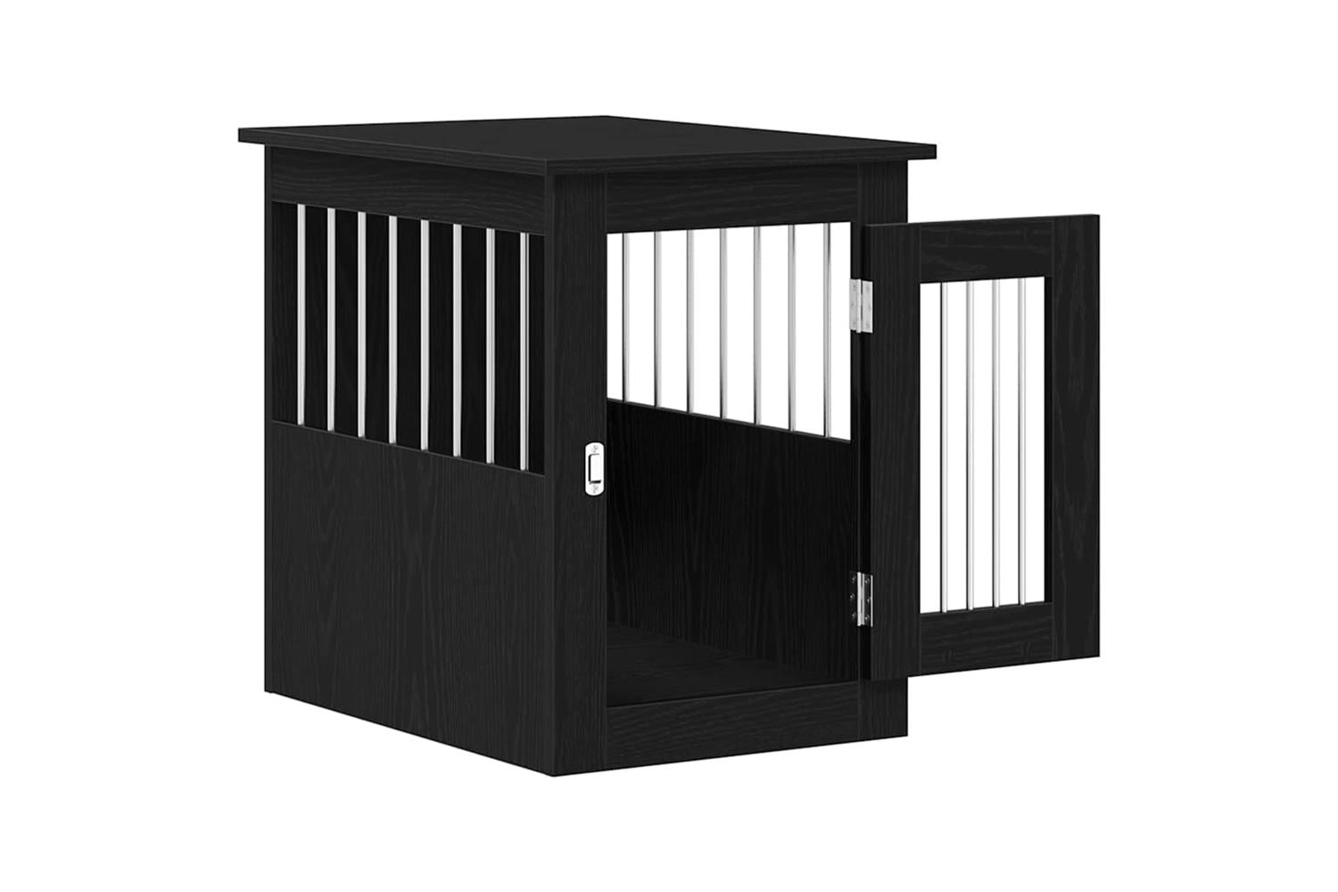 Dog Crate Furniture Black Oak 45x62x59 Cm Engineered Wood-5