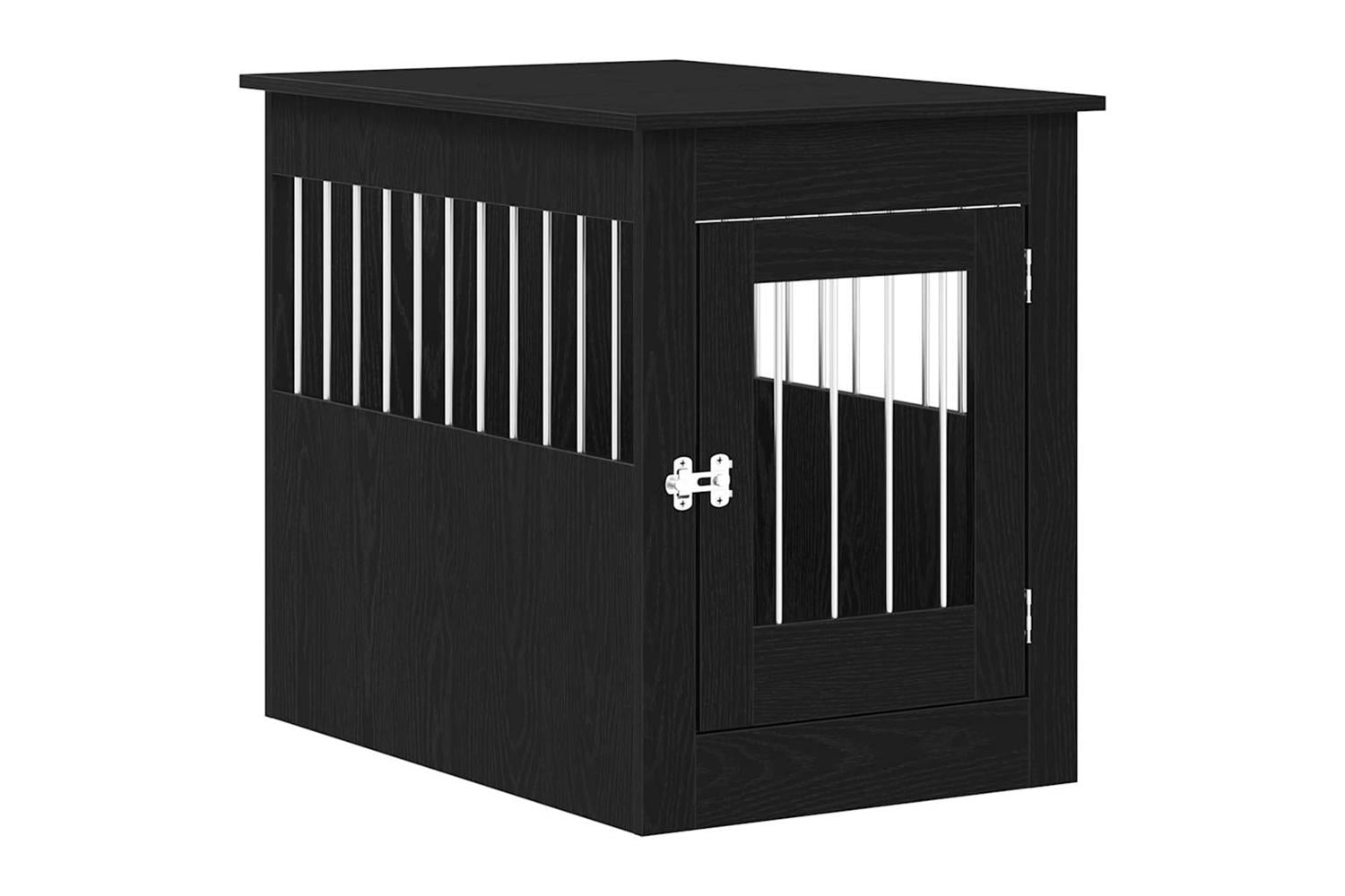 Dog Crate Furniture Black Oak 55x80x68 Cm Engineered Wood-2