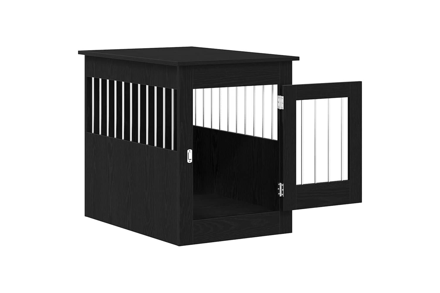Dog Crate Furniture Black Oak 55x80x68 Cm Engineered Wood-5