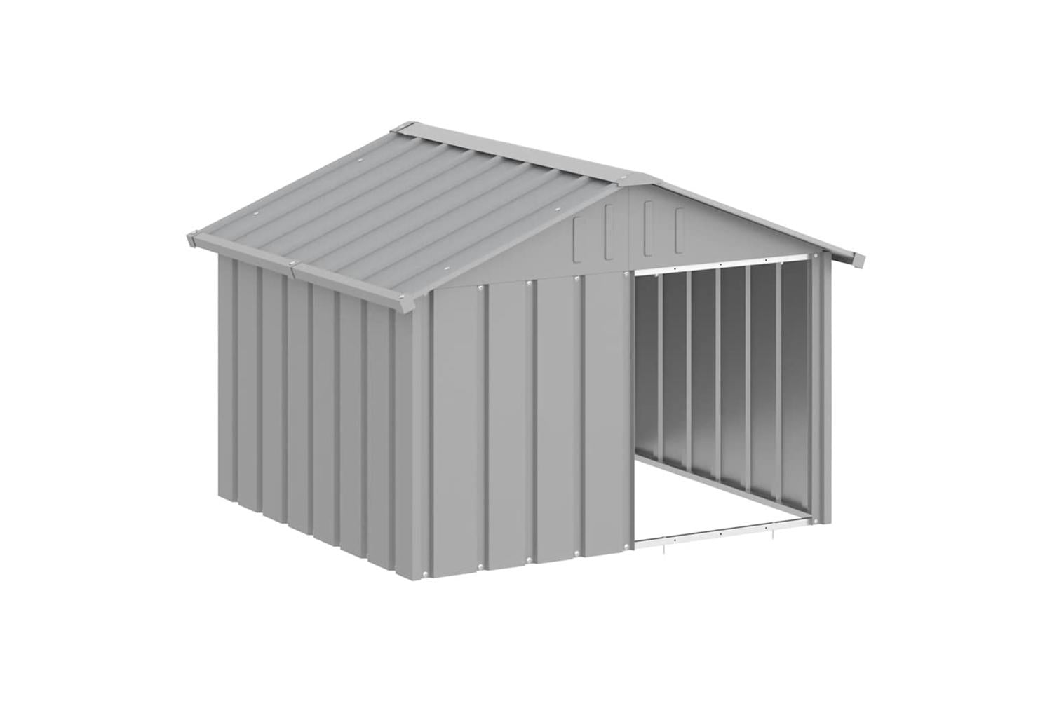 Dog House Grey 1165x103x815 Cm Galvanised Steel-2