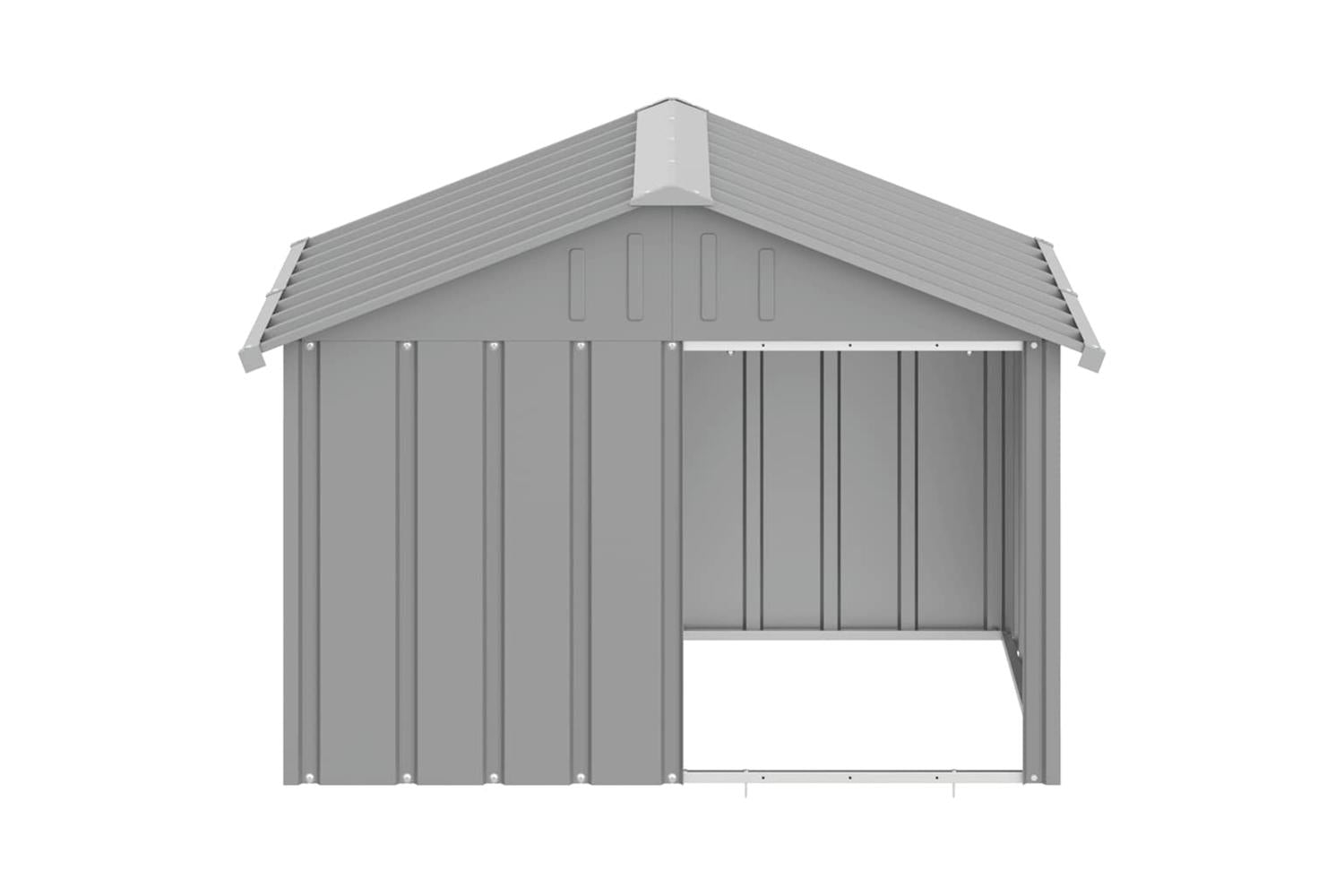 Dog House Grey 1165x103x815 Cm Galvanised Steel-5