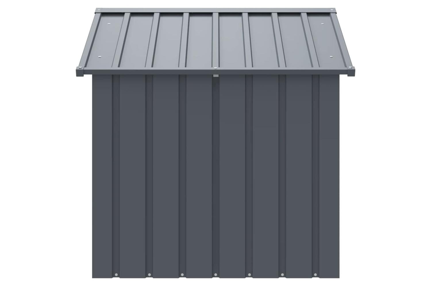 Dog House With Roof Black 117x103x102 Cm Galvanised Steel-4