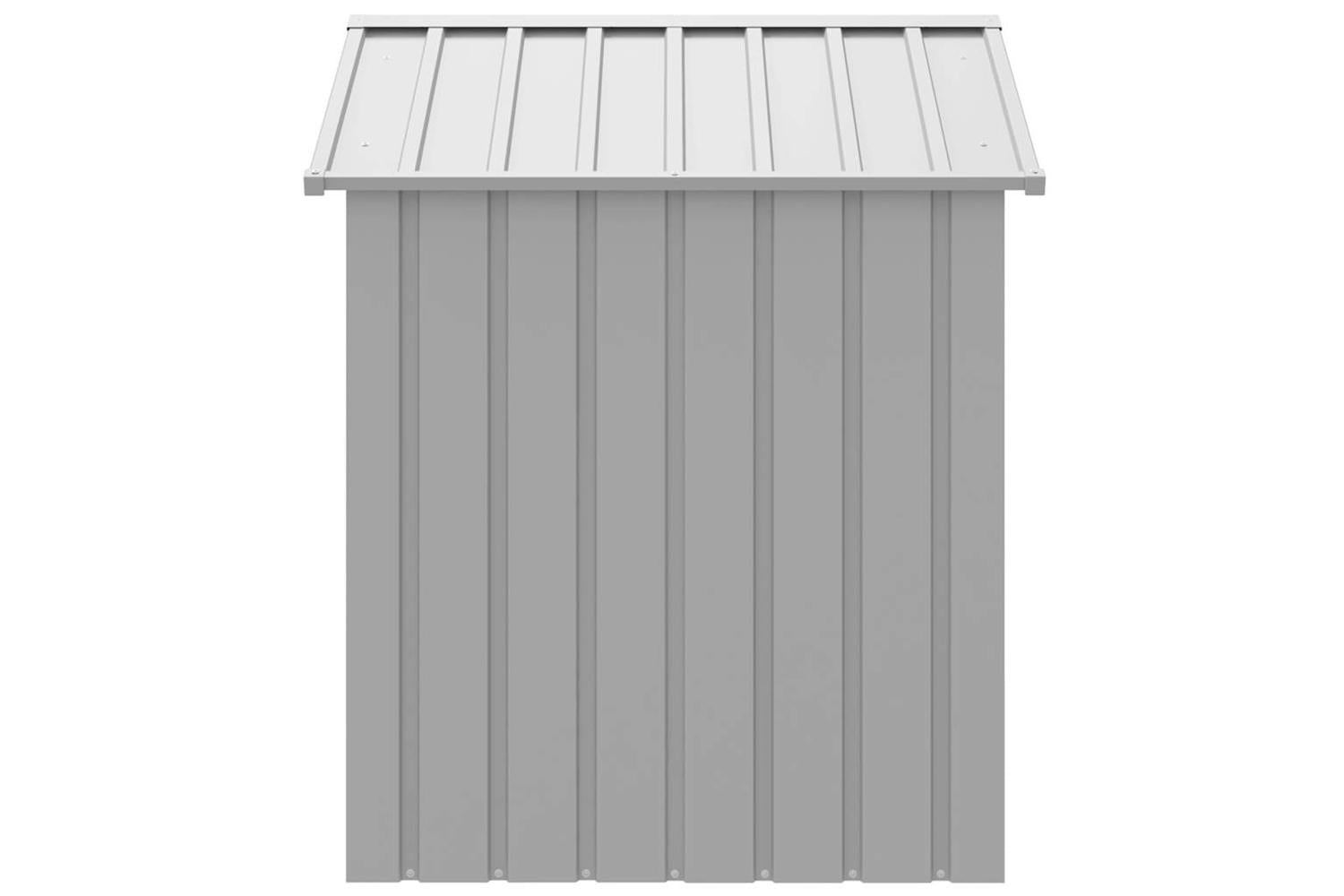 Dog House With Roof Light Grey 117x103x123 Cm Galvanised Steel-4