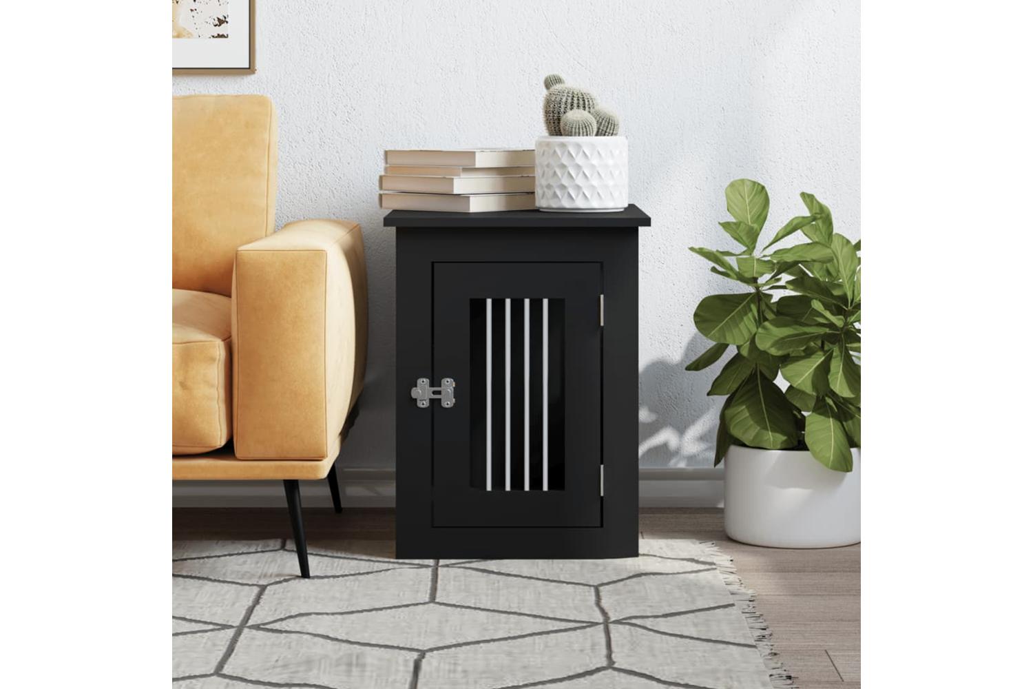 Dog Crate Furniture Black 45x62x59 Cm Engineered Wood-3